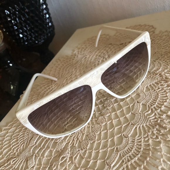 Vintage Cream Snakeskin Sunglasses main image 7